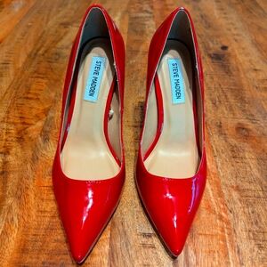Steve Madden red patent leather heels